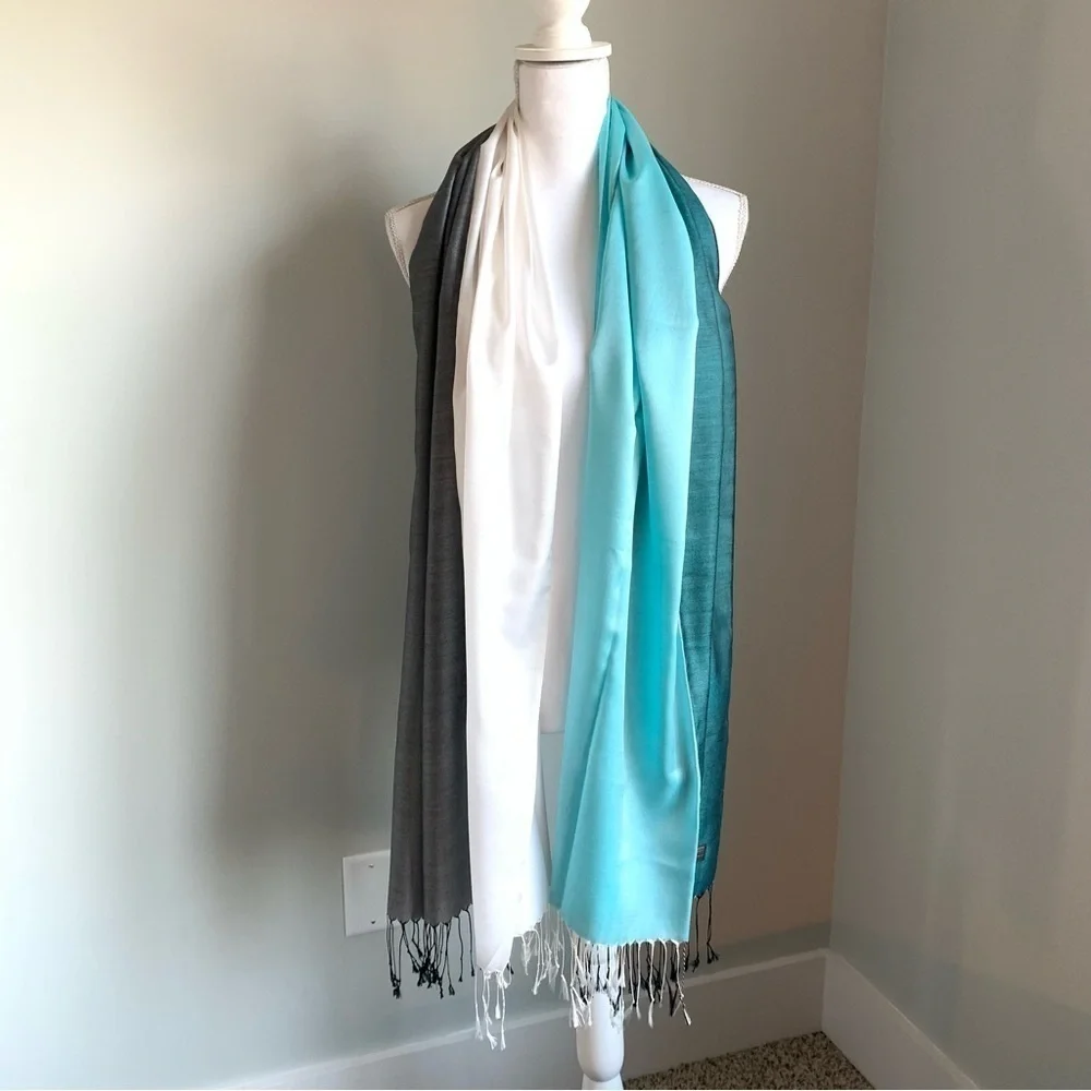 Italian Multi Toned Silk Scarf